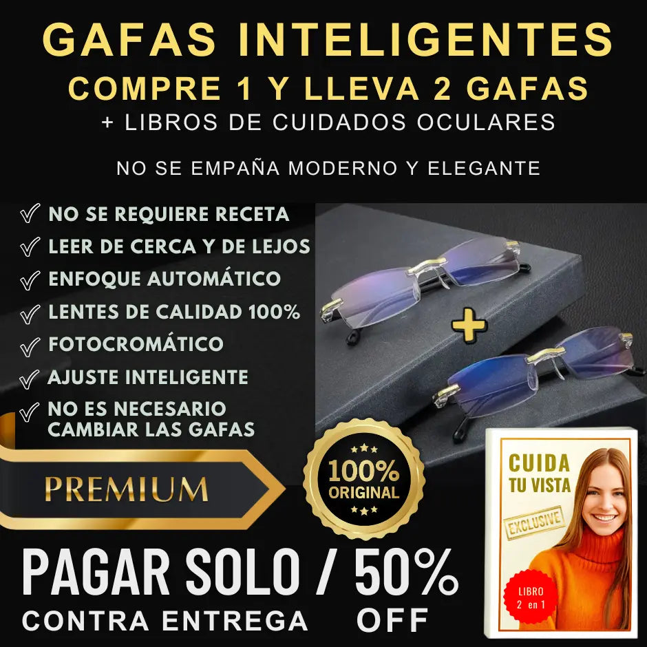 GAFAS SMART DE ÚTILMA GENERACIÓN [ COMPRE 1 Y LLEVA 2 GAFAS + DOS BRINDIS ]